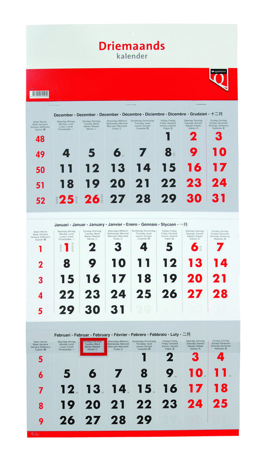 3-maandskalender 2026 Quantore