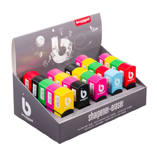 Puntenslijper gum Bruynzeel Teens assorti
