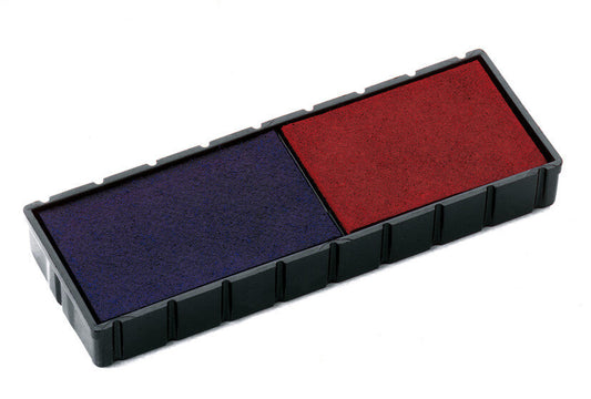 Stempelkussen Colop E122 blauw en rood