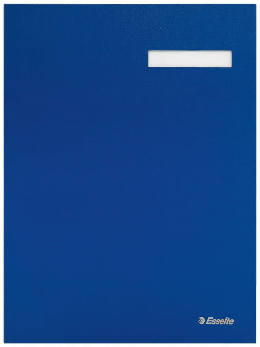 Vloeiboek Esselte karton 20tabs blauw