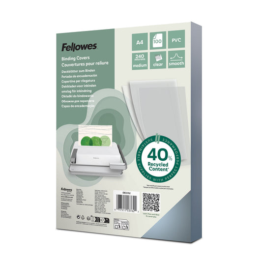 Voorblad Fellowes A4 PVC 240micron transparant