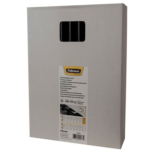 Bindrug Fellowes 19mm 21rings A4 zwart