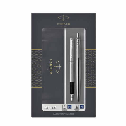 Balpen en vulpen Parker Jotter CT M RVS
