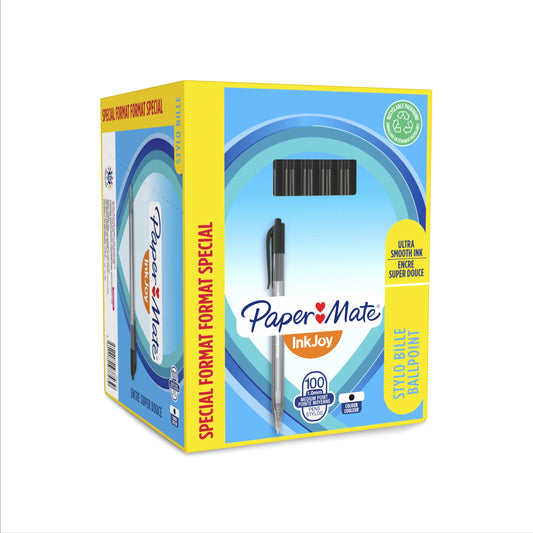 Balpen Papermate Inkjoy 100RT valuepack M zwart