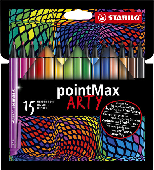 Viltstift STABILO pointMax 488/15 Arty M 15st ass