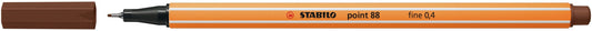 Fineliner STABILO point 88/45 F bruin