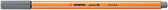 Fineliner STABILO point 88/96 F donkergrijs