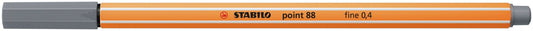Fineliner STABILO point 88/96 F donkergrijs