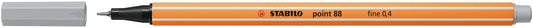 Fineliner STABILO point 88/94 F lichtgrijs