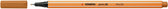 Fineliner STABILO point 88/89 F donker oker