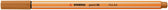 Fineliner STABILO point 88/89 F donker oker - afbeelding 2