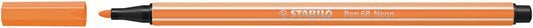 Viltstift STABILO Pen 68/054 M neon oranje