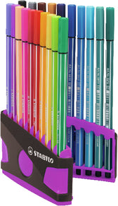 Viltstift STABILO Pen 68/20 antrac/roze etui 20st - afbeelding 5