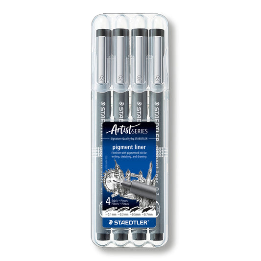 Fineliner Staedtler pigment 308 0.1-0.7mm zwart