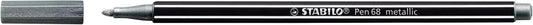 Viltstift STABILO Pen 68/805 M metallic zilver
