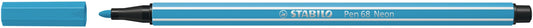 Viltstift STABILO Pen 68/031 M neon blauw