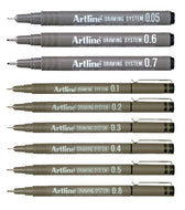 Fineliner Artline technisch 0.1-0.3-0.5-0.7mm zw - afbeelding 7