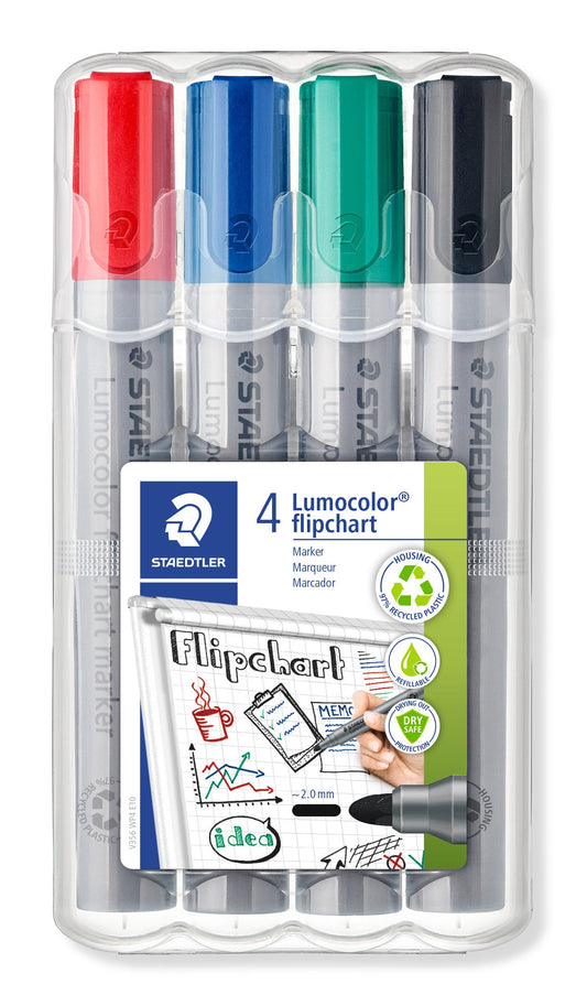 Viltstift Staedtler 356 flipover rond 2mm ass
