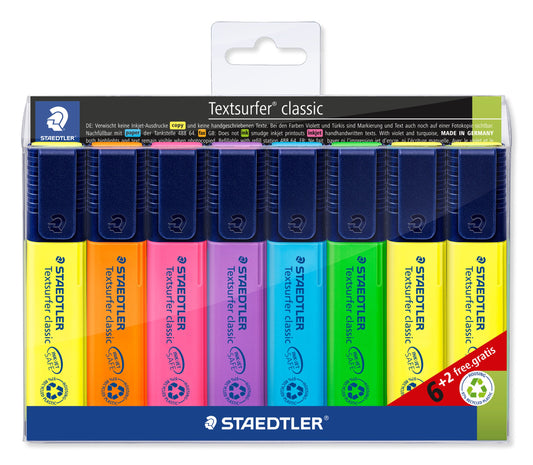 Markeerstift Staedtler 364 textsurfer 6+2  ass