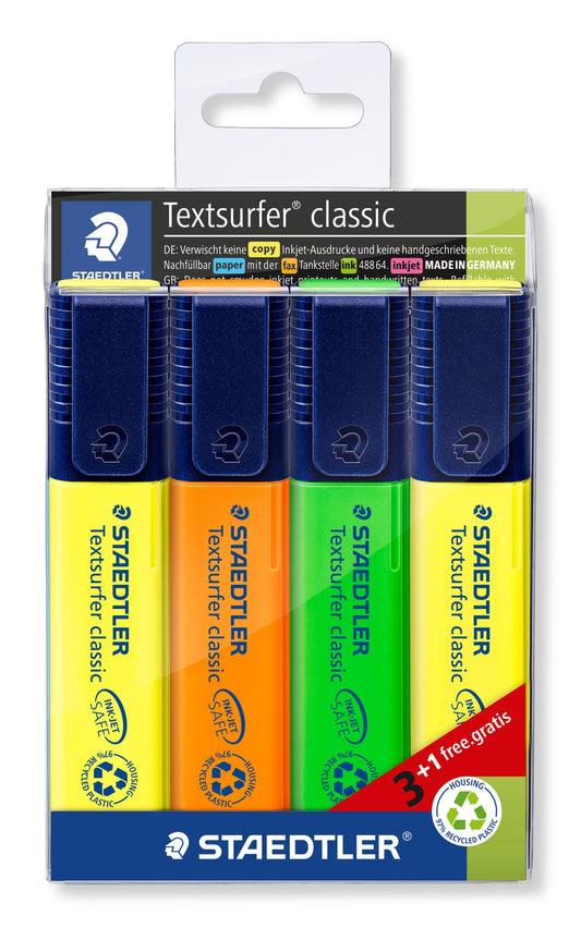 Markeerstift Staedtler 364 textsurfer 3+1 gratis