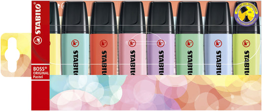 Markeerstift STABILO BOSS 70/8 8st pastel assorti