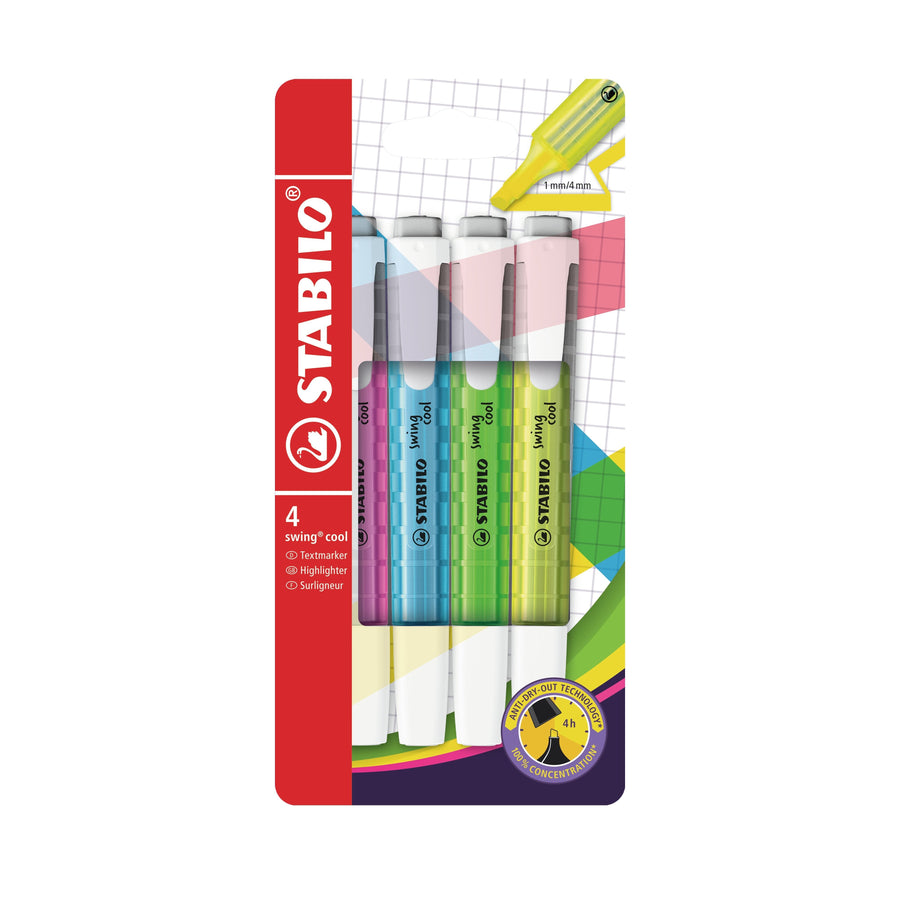 Markeerstift STABILO Swing cool 275/4 4st assorti