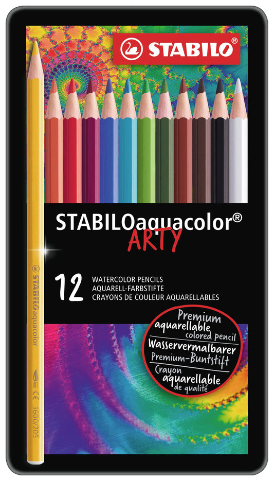Kleurpotlood STABILO 1612 aquacolor blik 12st ass
