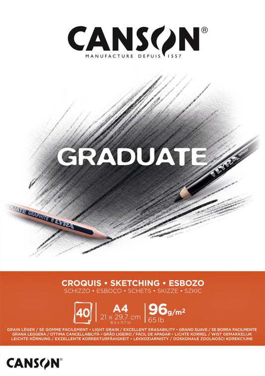 Schetspapier Canson Graduate Sketch 96gr A4 wit