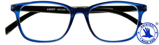 Leesbril I Need You +2.50dpt Lucky blauw-zwart