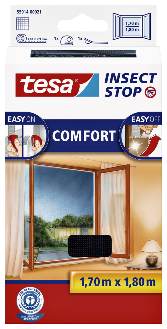 Insectenhor tesa raam 1.7x1.8m zwart