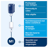 Poetspapierdispenser Tork M1 Elevation klein wit - afbeelding 8