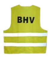 Veiligheidsvest Leina met opdruk BHV geel - afbeelding 3