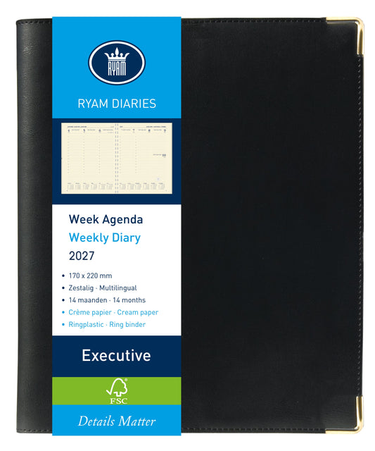 Agenda 2026 Ryam Executive Nappa 7d/2 zwart