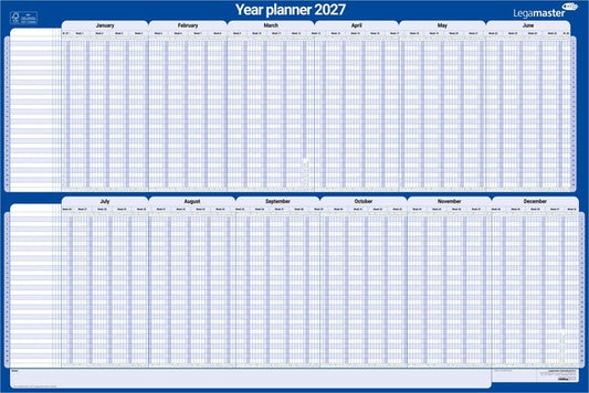Projectplanner 2026 LM 90x60cm hor gelamineerd