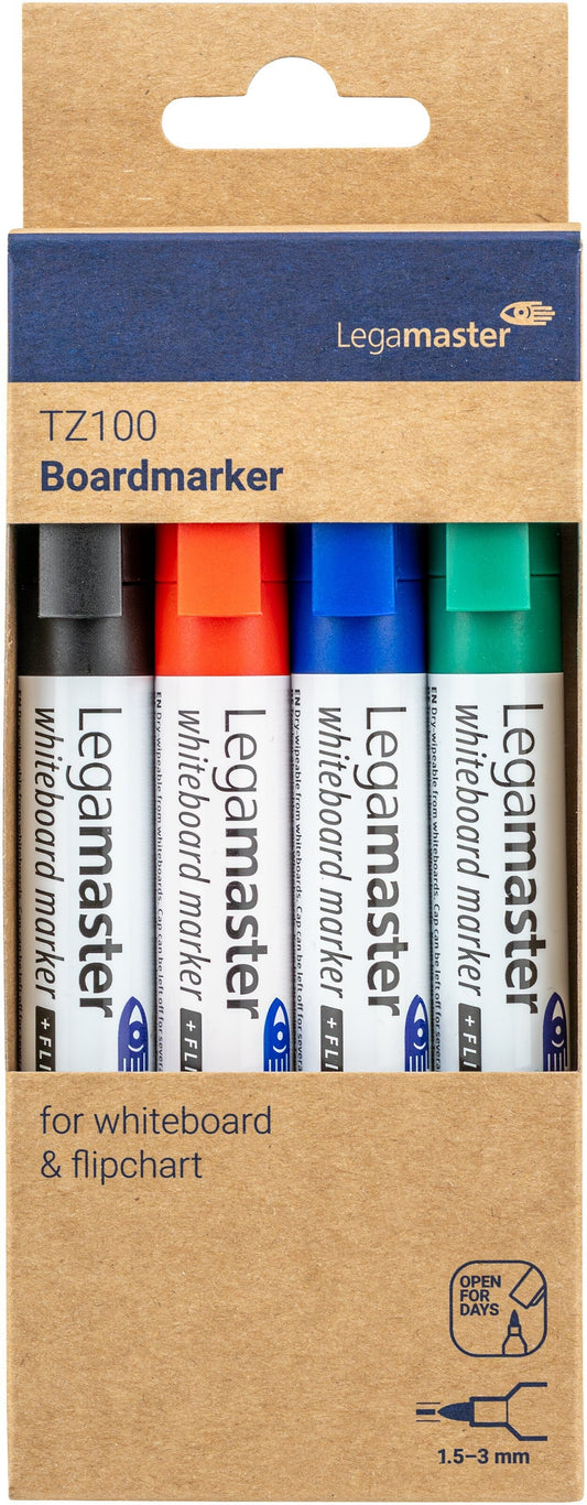 Whiteboardmarker Legamaster TZ100 2mm 4st ass