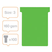 T-kaart Nobo nr.3 80mm groen 100 stuks - afbeelding 3
