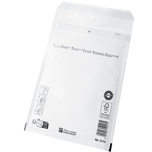C13 Luchtkussen Enveloppen Wit, 150 x 220 mm Per doos (100 stuks)