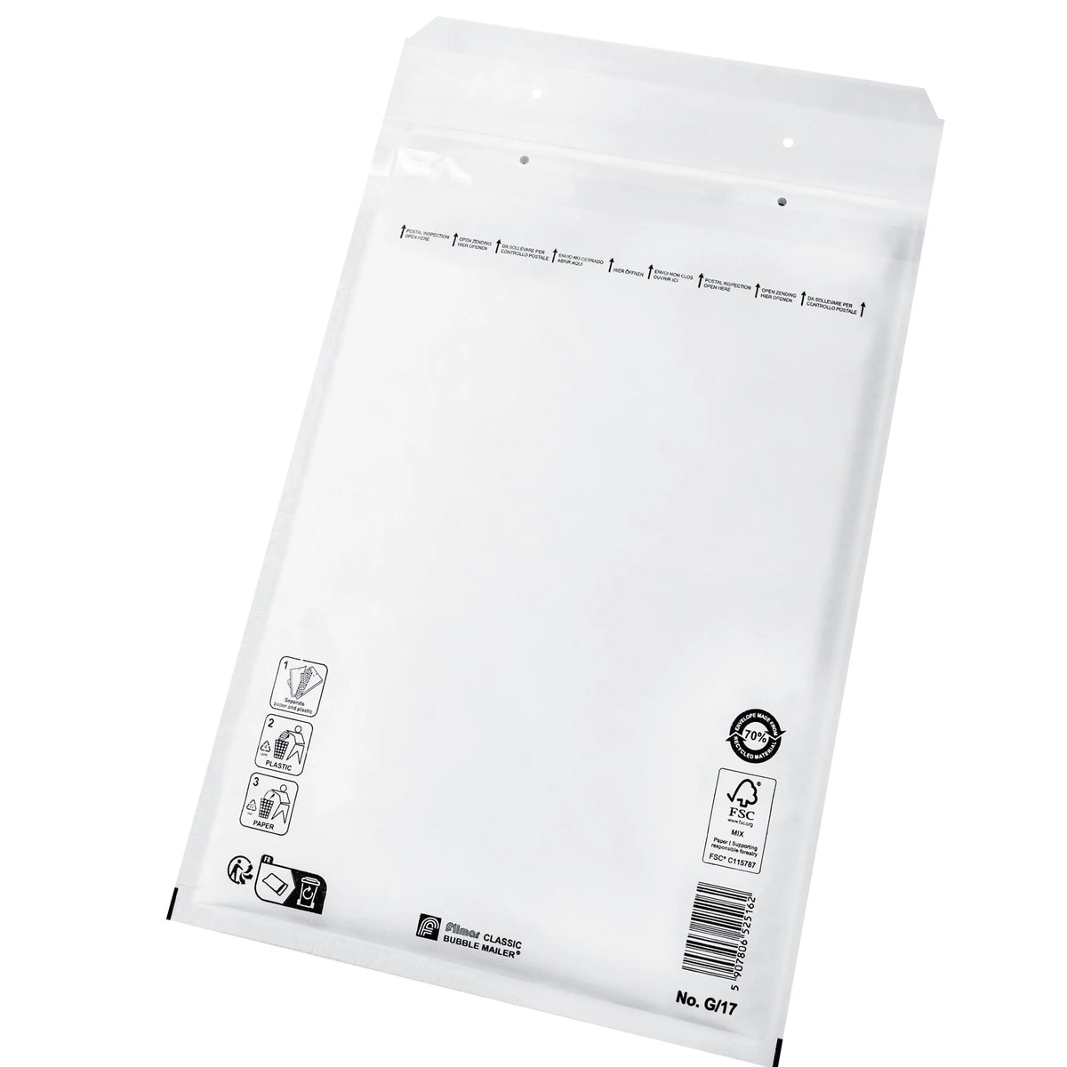 G17 Luchtkussen Enveloppen Wit, 230 x 340 mm Per doos (100 stuks)