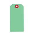 Groene radium etiketten met versterkt oogje 60 x 120 mm (225 g/m²)
