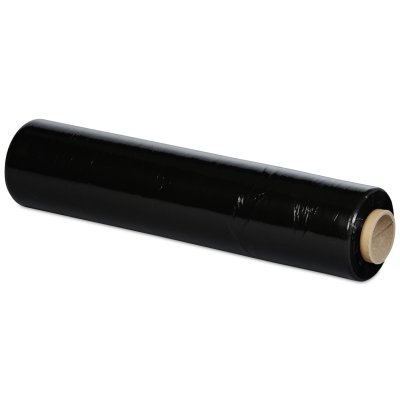 Voorgerekte hand stretchfilm Master'in Expert 8µm 40% rek zwart 430mm x 600m