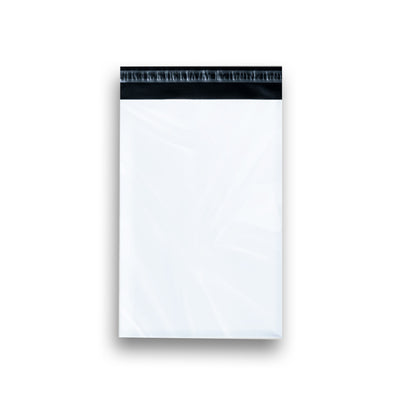 Coex verzendzak onbedrukt 65 µm wit/zwart 550x770mm