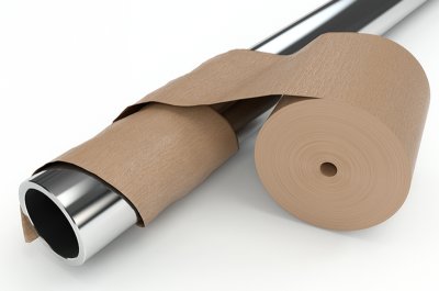 Kraftpapier voor verpakking, crêpe, 90 g/m², 90 mm x 10 m
