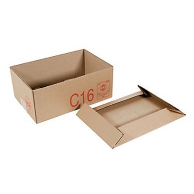 Doos Collomoduul Deksel bruin Enkelgolf B-golf uitw. formaat 400 x 300 x 50