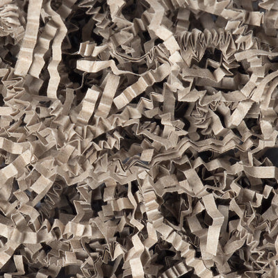 Bruin gerecycleerd krulpapier in een doos van 5 kg