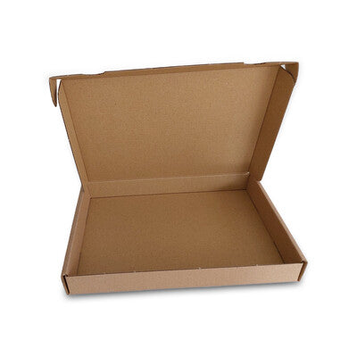 Brievenbusdoos onbedrukt bruin Enkelgolf E-golf ext. formaat 320 x 220 x 30 inw. Formaat 310 x 215 x 27