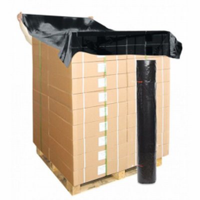 Pallet afdekfolie 40µ zwart 1500mm x 360m geperforeerd elke 1800 mm