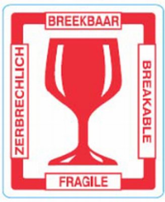 Printed Label - Breekbaar-glas-fragile