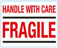 Waarschuwingsetiket 79 x 97 mm, Handle with care
