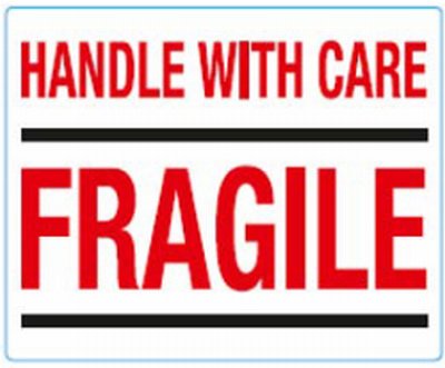 Printed Label - Handle with care