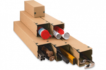 Langwerpige kokerdoos 105x105x435 mm - Enkelgolf